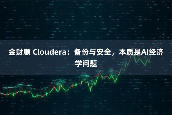 金财顺 Cloudera：备份与安全，本质是AI经济学问题